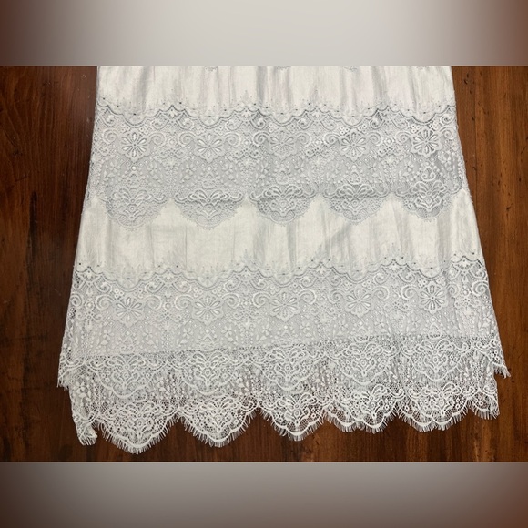 Sundance Northern Sky Shift Dress Size XXL Light Blue Layered Lace Wedding EUC - Picture 4 of 10